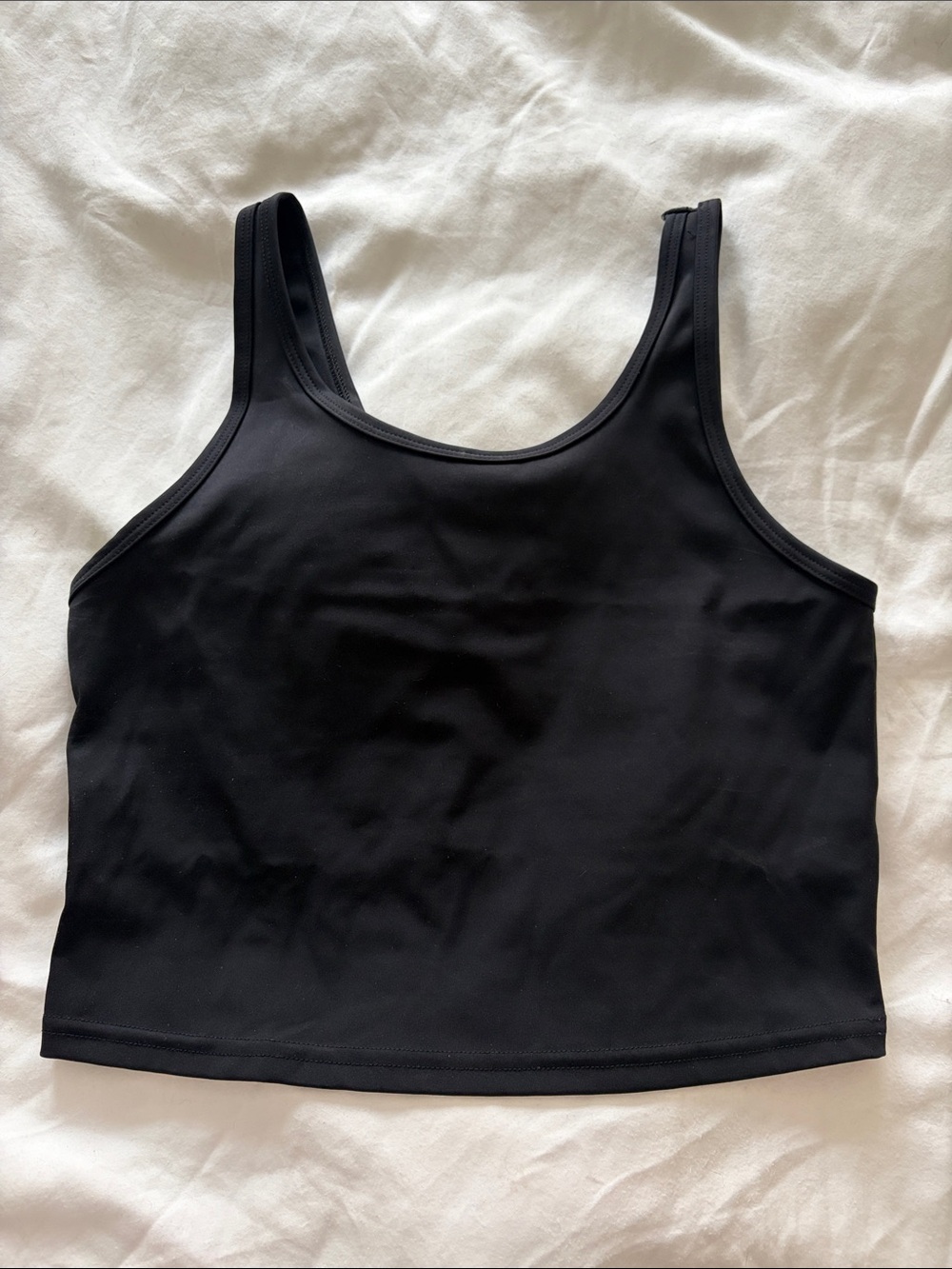 Fleo Black Cropped Sports Tank